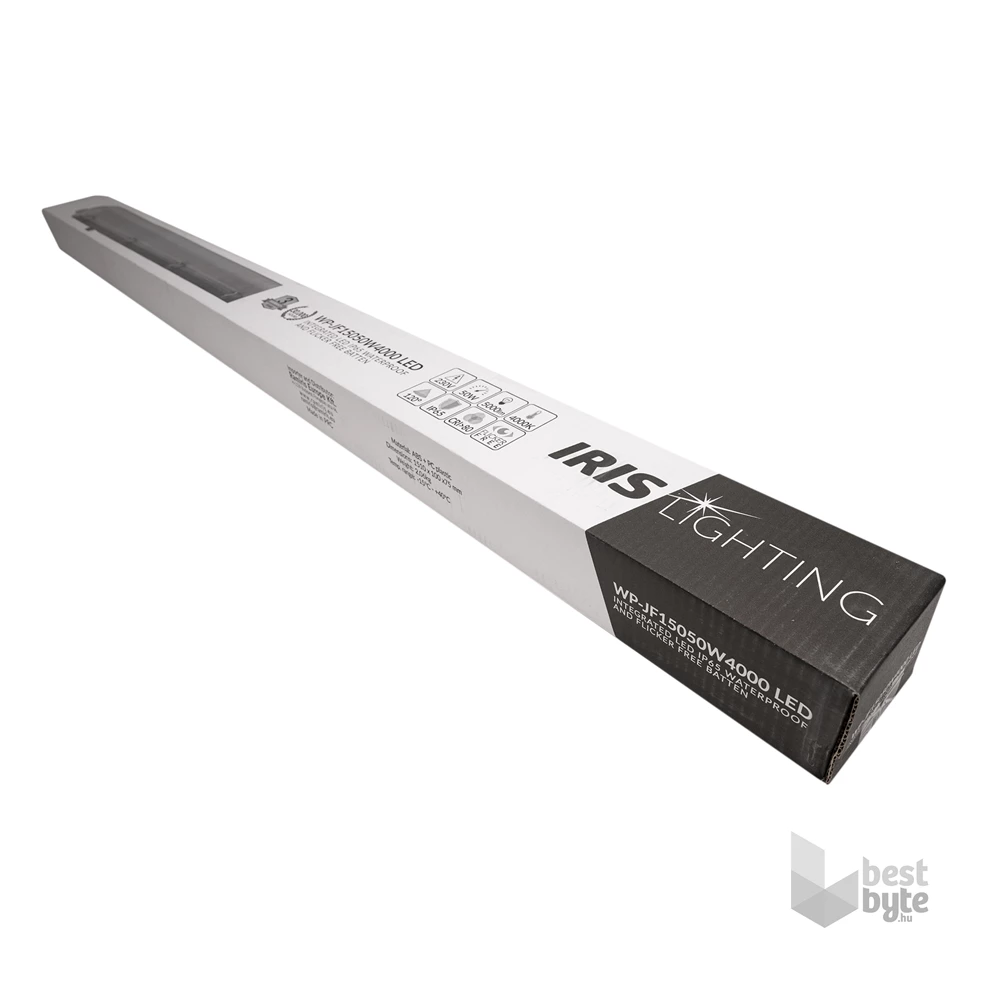 Iris Lighting JF150 integrált LED-es por-és páramentes lámpatest IP65 vibrálás mentes 50W 5000 lm 4000K