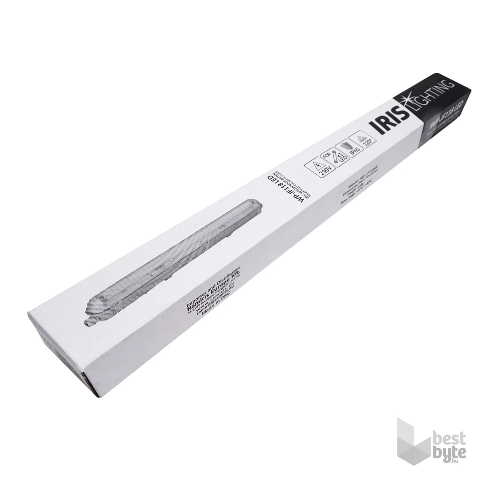 Iris Lighting JF6118 T8 LED fénycsőre előkészített por- és páramentes lámpatest IP65 60cm