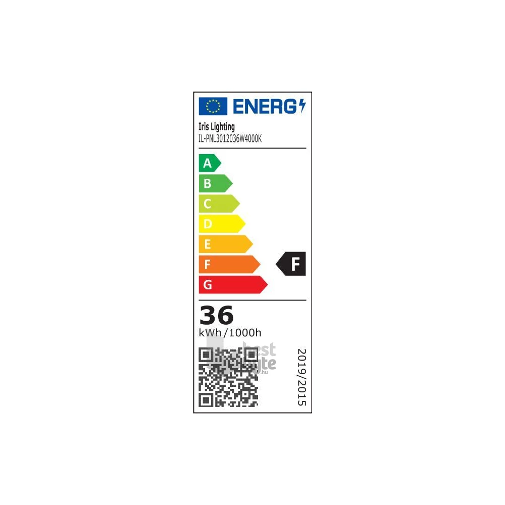 Iris Lighting LED PANEL 60x60 36W 3600lm 4000K IP44/IP20 álmennyezeti rögzítőfüllel (Újszerű)