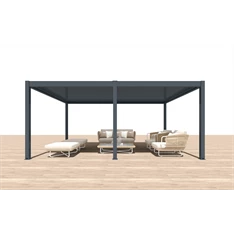 Iris MP-106GR bioklimatikus, elektromos mozgatású, LED világítású, antracit 6x4 m pergola