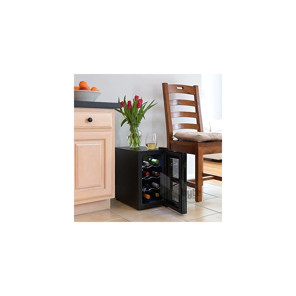 Ivation 8 ThermoElektronikus fekete borhűtő