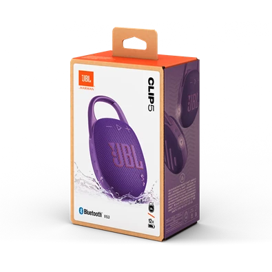 JBL Clip 5 PUR lila hordozható Bluetooth hangszóró