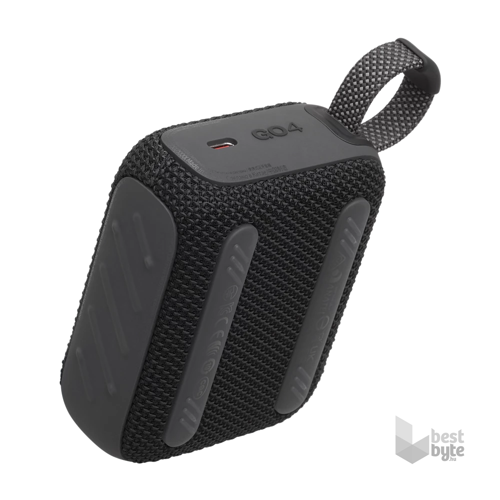 JBL Go 4 BLK fekete hordozható Bluetooth hangszóró