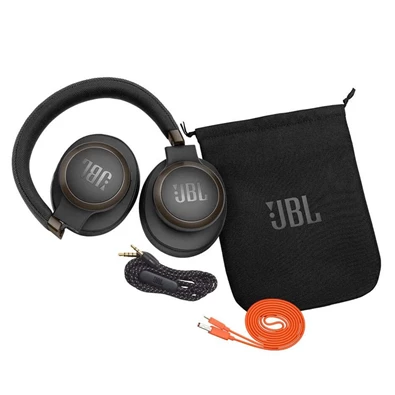 JBL LIVE 650 Bluetooth ANC mikrofonos fekete fejhallgató