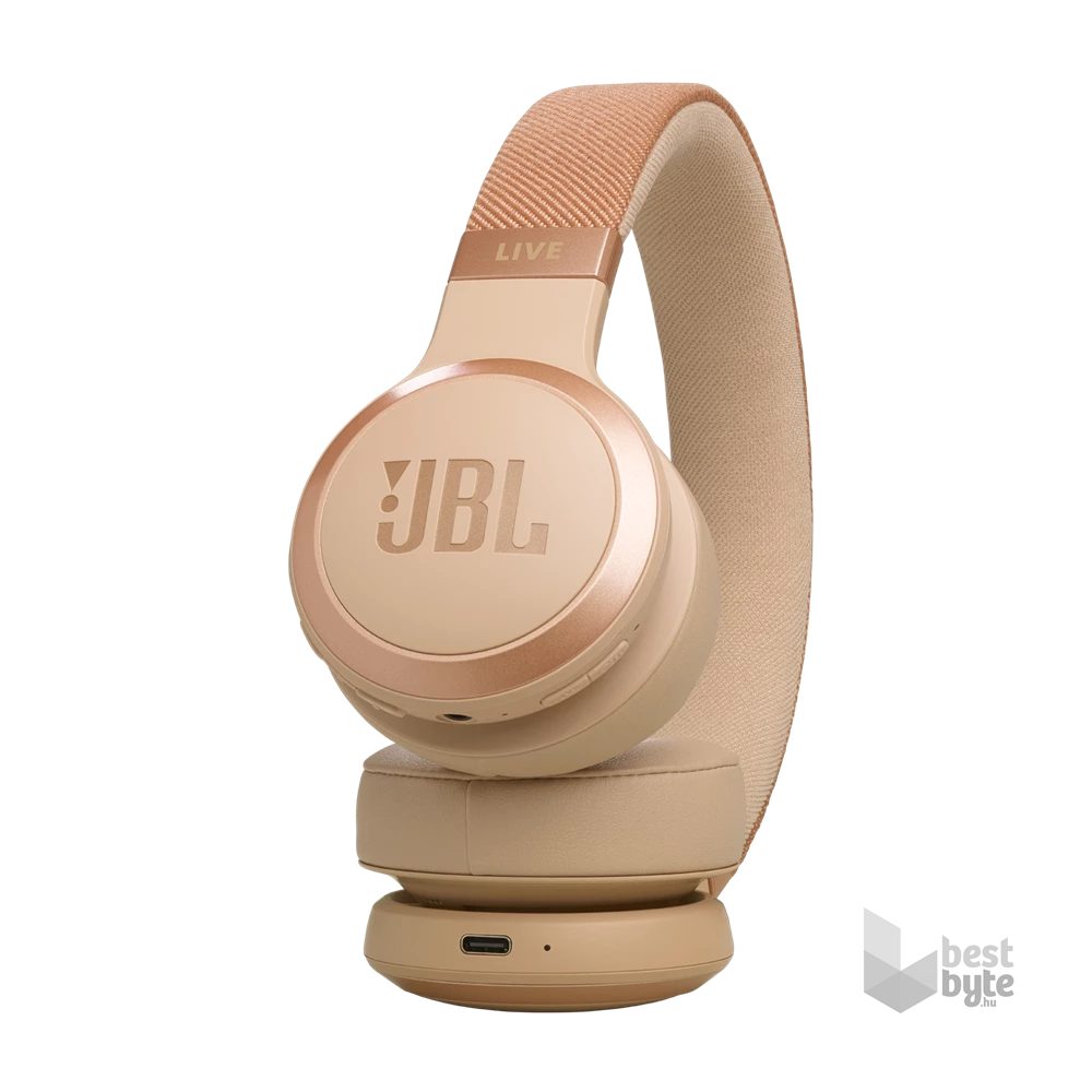 JBL Live 670 NC Bluetooth homok zajszűrős fejhallgató