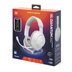 JBL Quantum 360 vezeték nélküli fehér gamer headset
