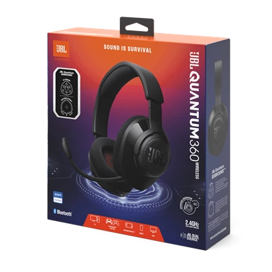JBL Quantum 360 vezeték nélküli fekete gamer headset