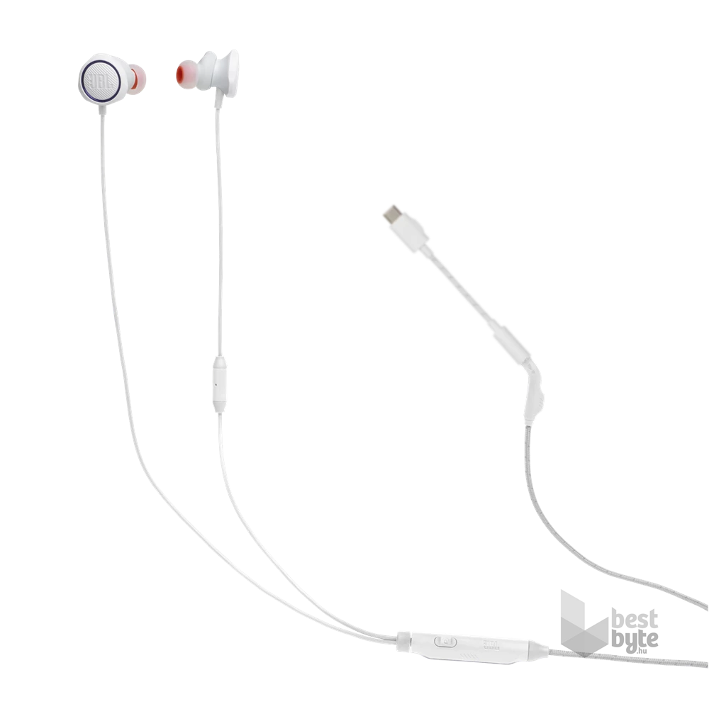 JBL Quantum 50 C vezetékes fehér gamer USB-C fülhallgató