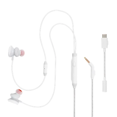 JBL Quantum 50 C vezetékes fehér gamer USB-C fülhallgató