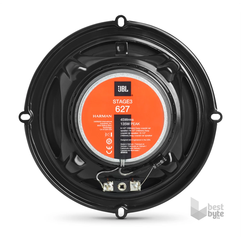 JBL STAGE3 627 16,5cm-es 2 utas koaxiális autós hangszóró pár