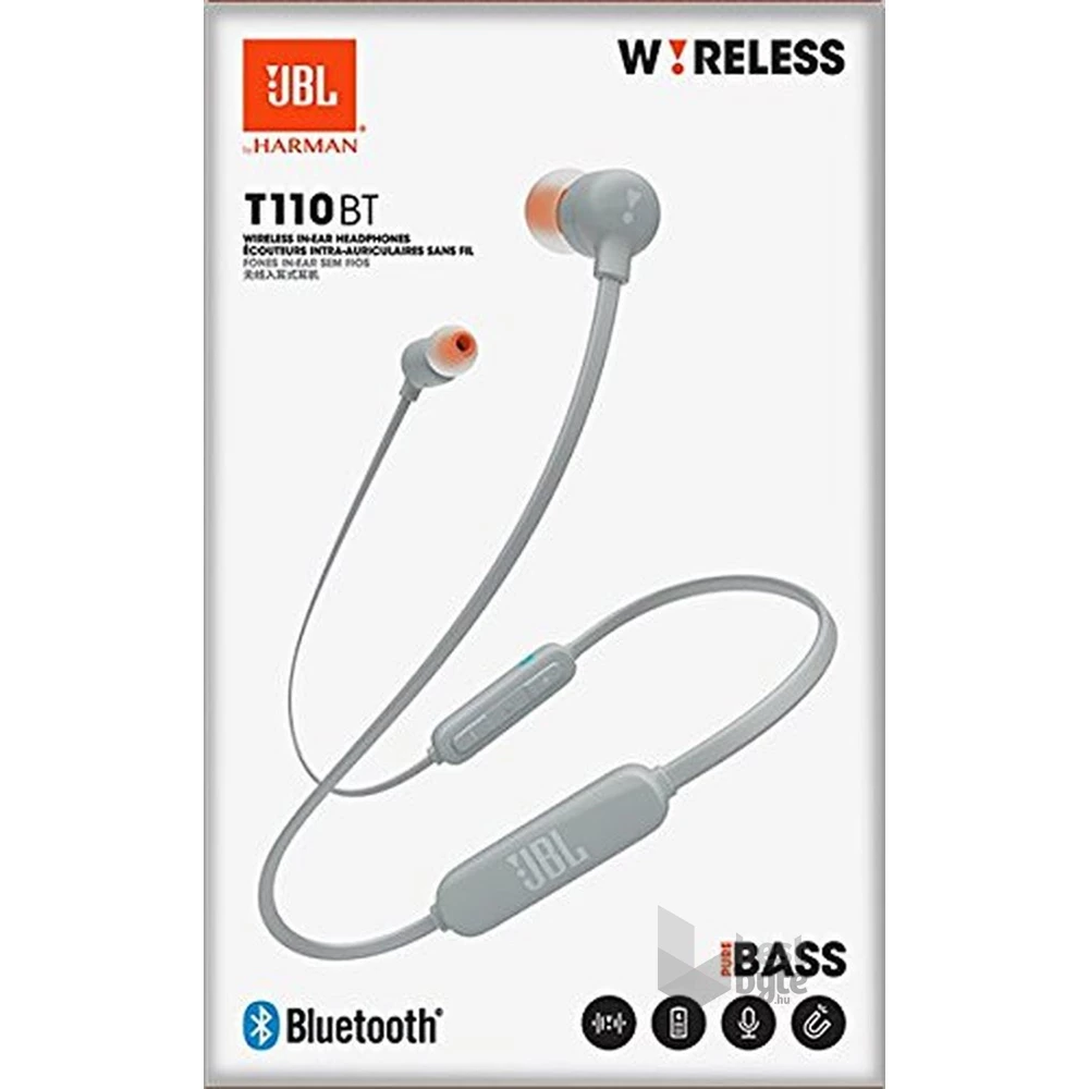 JBL T110BTGRY Bluetooth szürke fülhallgató