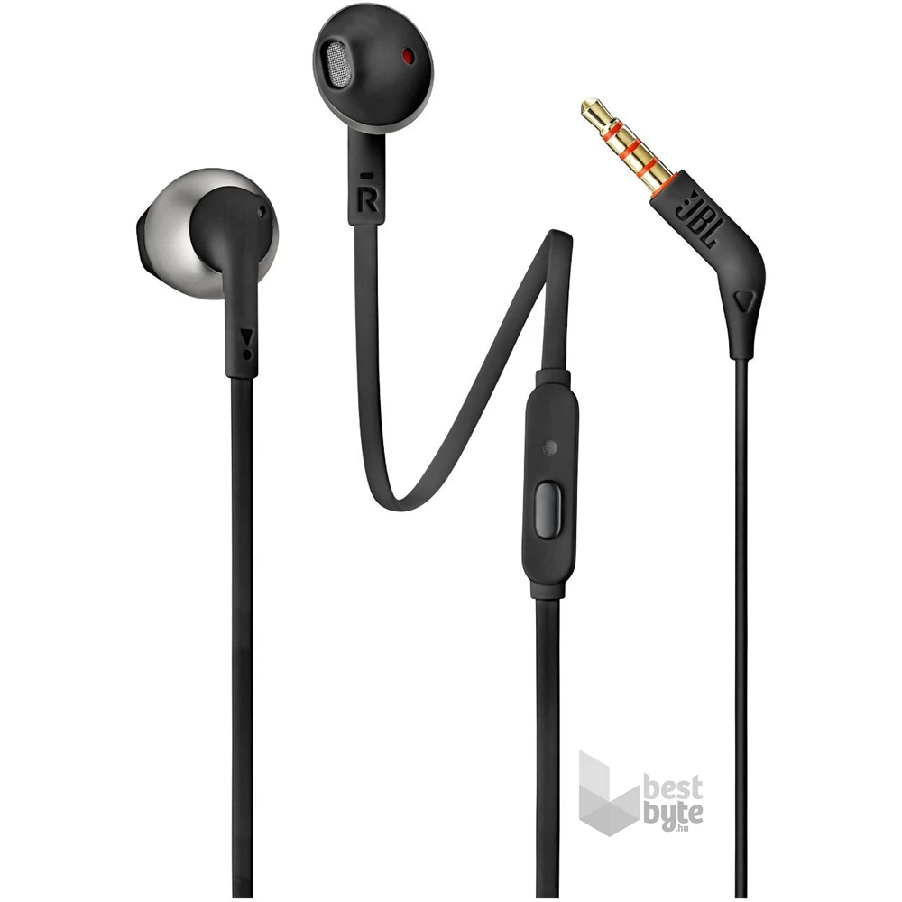 JBL T205BLK mikrofonos fekete fülhallgató