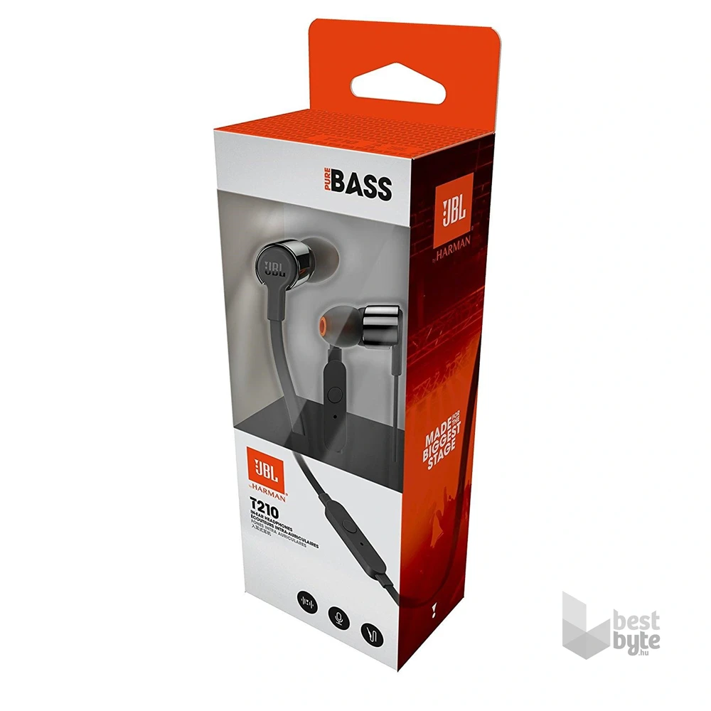JBL T210 fekete fülhallgató