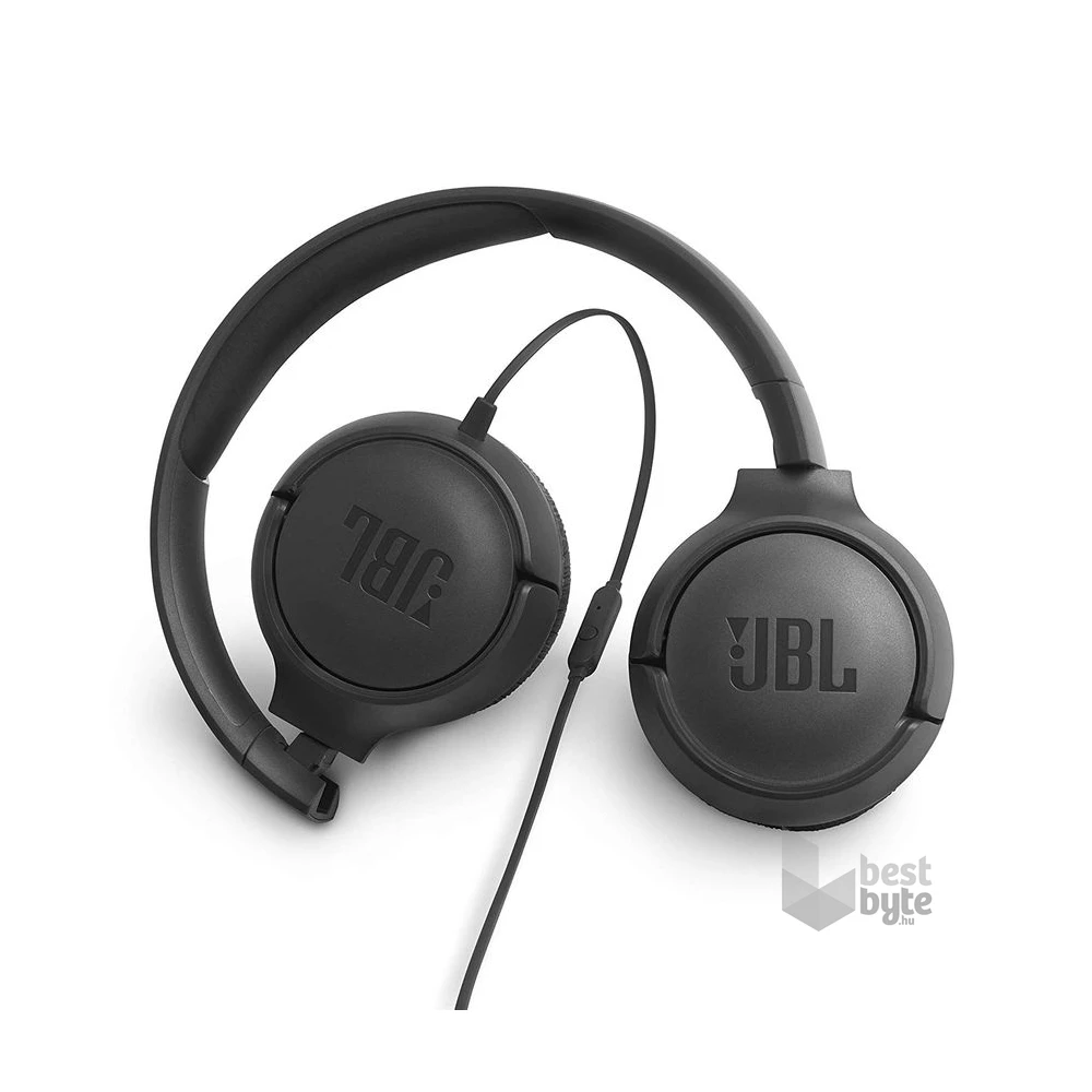 JBL T500BLK mikrofonos fekete fejhallgató