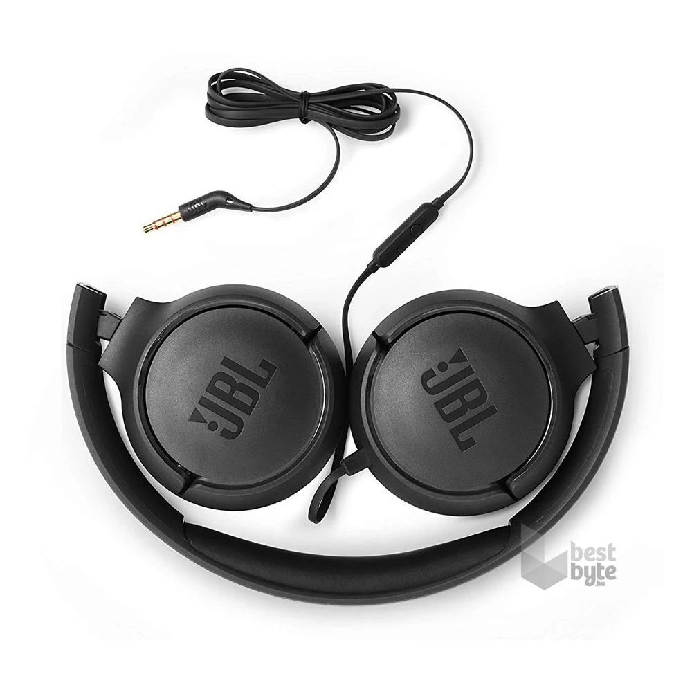 JBL T500BLK mikrofonos fekete fejhallgató