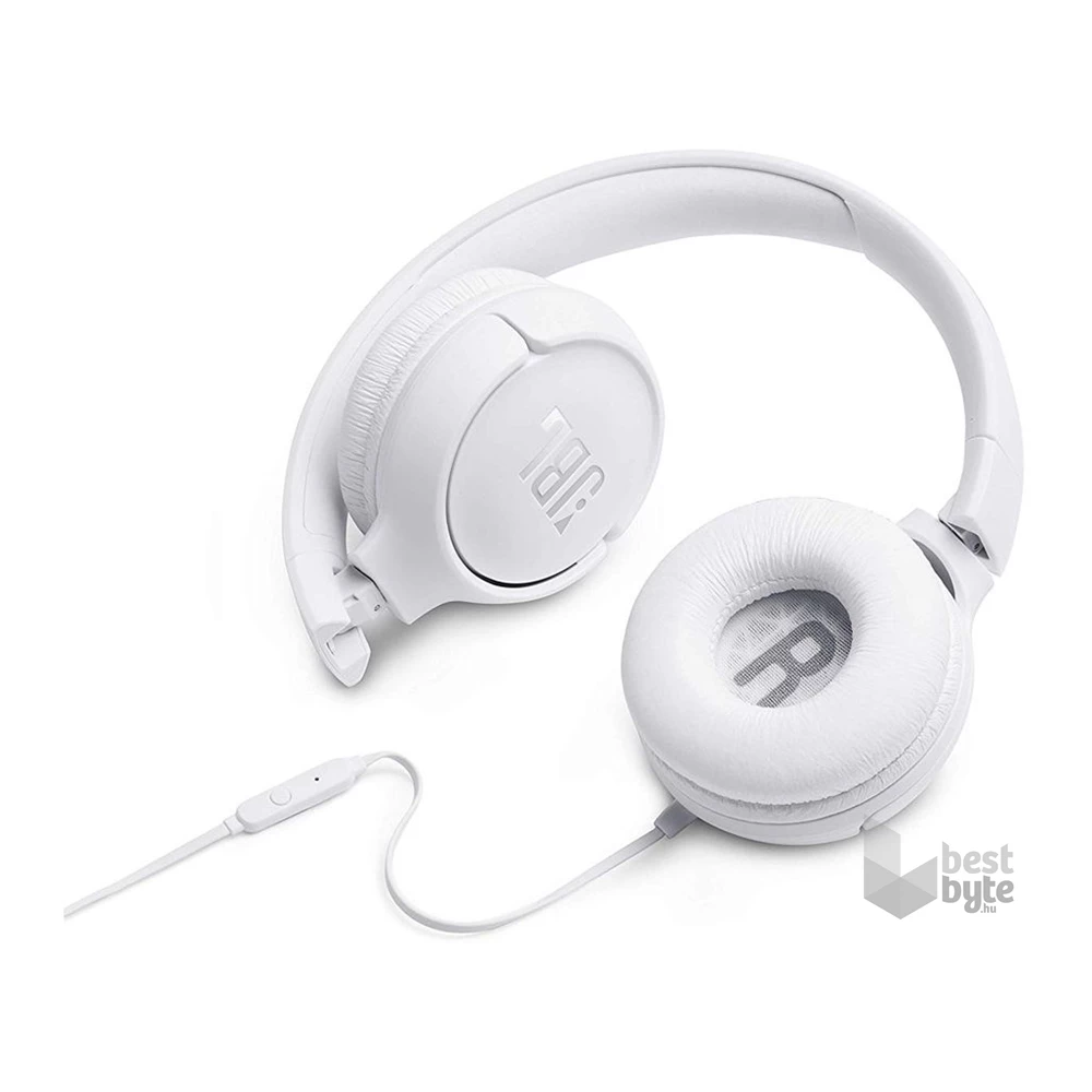 JBL T500WHT mikrofonos fehér fejhallgató