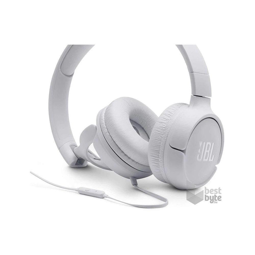 JBL T500WHT mikrofonos fehér fejhallgató