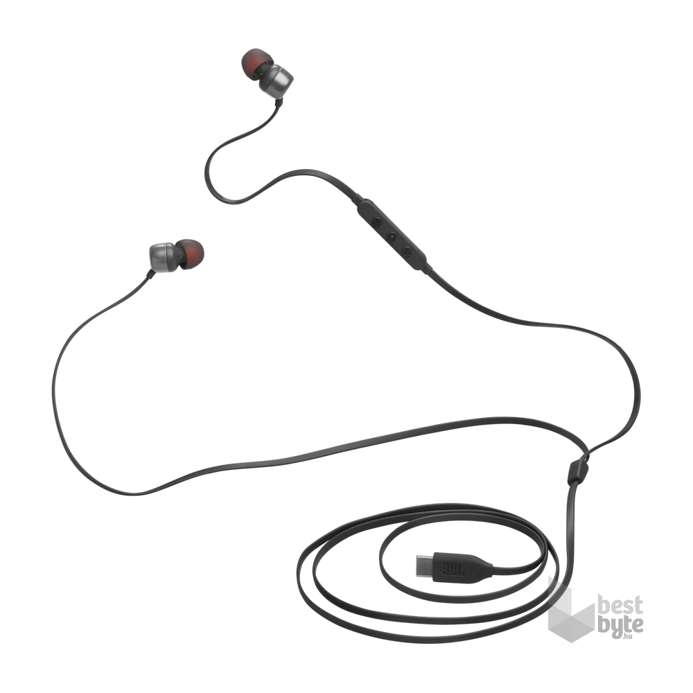 JBL T 310 C BLK vezetékes USB C mikrofonos fekete fülhallgató