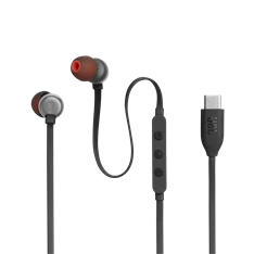 JBL T 310 C BLK vezetékes USB C mikrofonos fekete fülhallgató