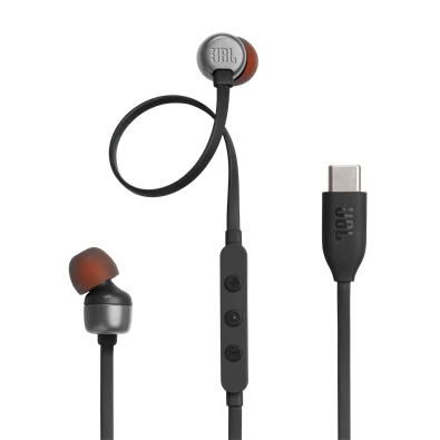 JBL T 310 C BLK vezetékes USB C mikrofonos fekete fülhallgató