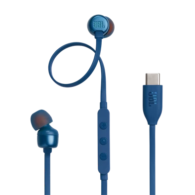 JBL T 310 C BLU vezetékes USB C mikrofonos kék fülhallgató