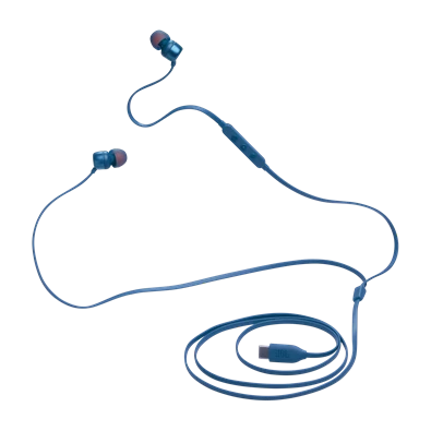 JBL T 310 C BLU vezetékes USB C mikrofonos kék fülhallgató