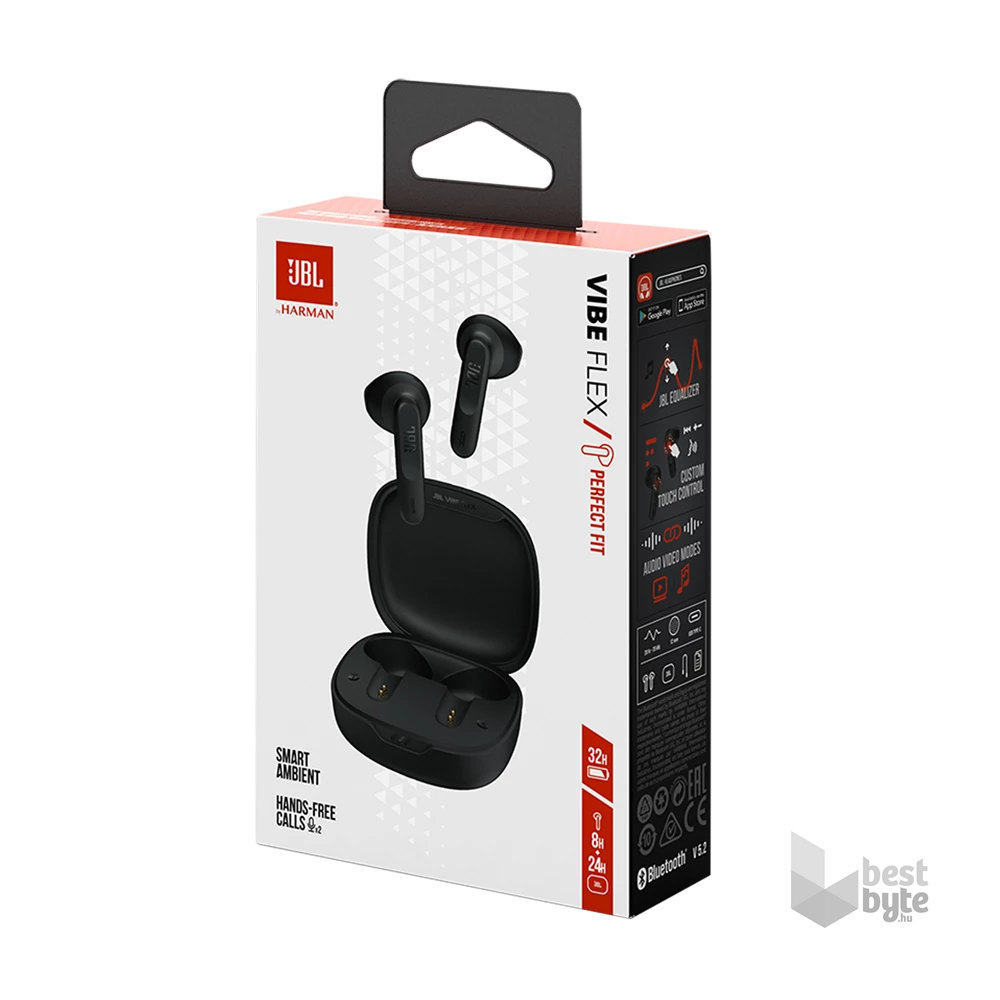 JBL Vibe Flex True Wireless Bluetooth fekete fülhallgató
