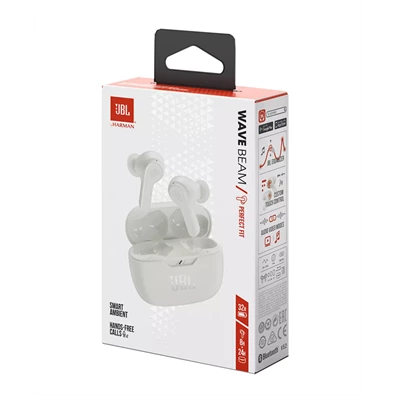 JBL Wave Beam WHT True Wireless Bluetooth fehér fülhallgató