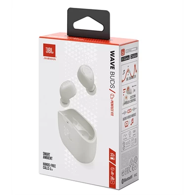 JBL Wave Buds WHT True Wireless Bluetooth fehér fülhallgató