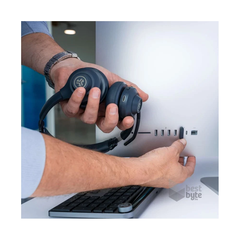 JLab GO Work Gen 2 vezeték nélküli szürke Bluetooth headset