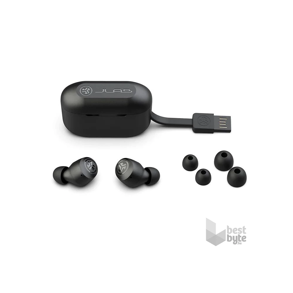 JLab Go Air Pop True Wireless Bluetooth fekete fülhallgató
