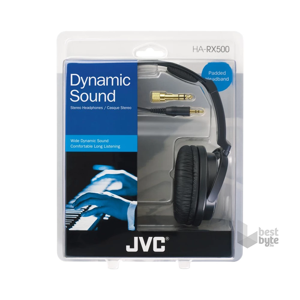 JVC HA-RX500 vezetékes fekete fejhallgató
