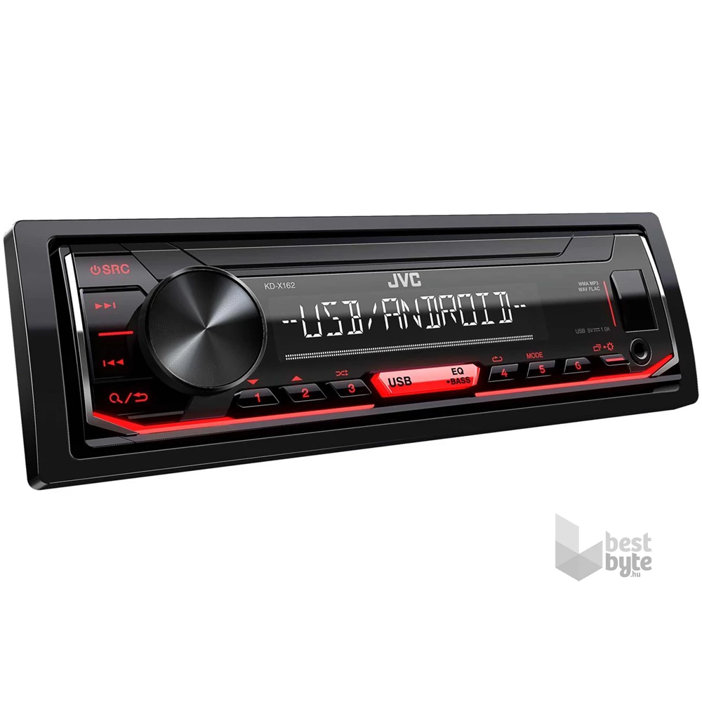 JVC KD-X162 AUX/USB mechanika nélküli autóhifi fejegység