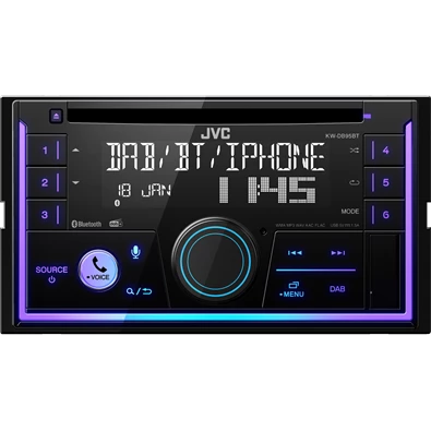 JVC KW-DB95BT 2DIN Bluetooth/USB/AUX autóhifi fejegység