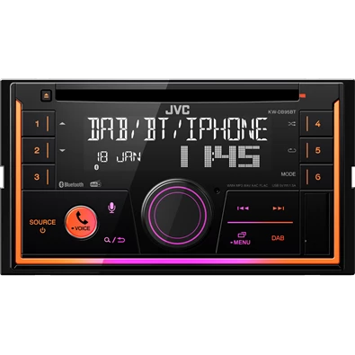 JVC KW-DB95BT 2DIN Bluetooth/USB/AUX autóhifi fejegység