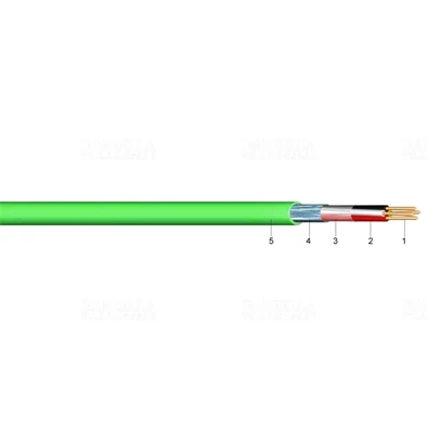 J-Y(ST)Y EIB KNX 300V 2x2x0,8 mm2 - PVC szig., tömör réz erű, árnyékolt telekom.kábel