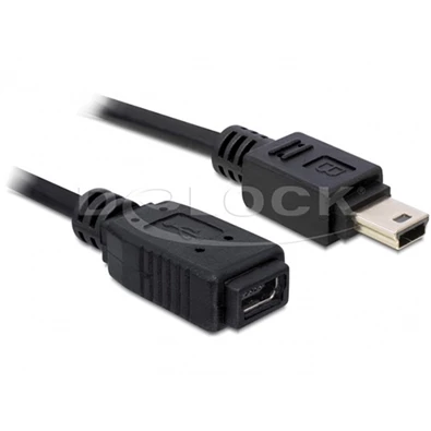 KAB Delock 82667 USB 2.0 mini-B apa - anya hosszabbító kábel - 1m