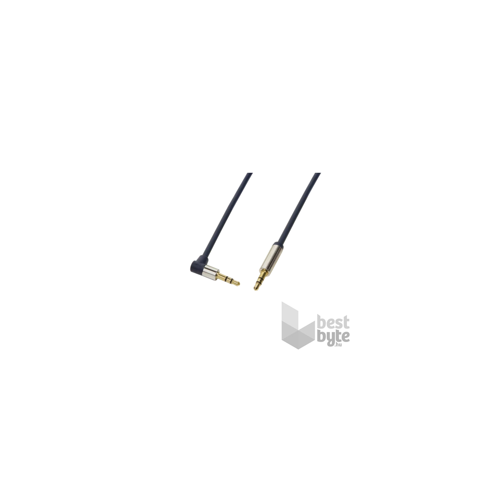 LogiLink CA11100 1m 90° elforgatott apa/apa 3,5mm sztereo audio kábel