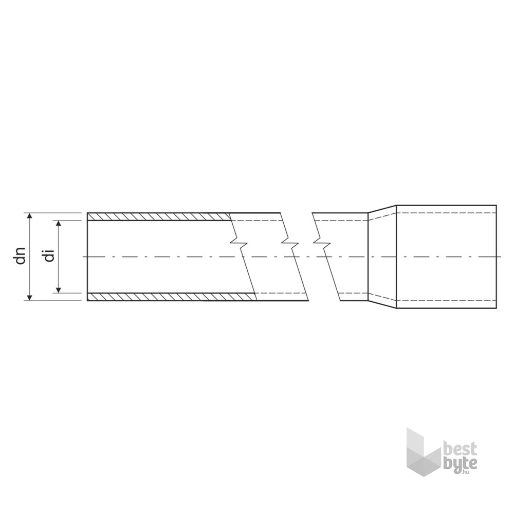 KOPOS 8016EHF FA 16 mm UV álló merev védőcső 3 méter/db