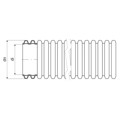 KOPOS KOPOFLEX KF 09040 BA 40 mm  50m hajlékony kétköpenyű cső