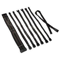 Kábel Kolink Core Pro fonott kábelhosszabbító kit 12V-2x6 Type 1 - Jet Black/Gunmetal Grey Kábel Kolink Core Pro fonott kábelhosszabbító kit 12V-2x6 Type 1 - Jet Black/Gunmetal Grey