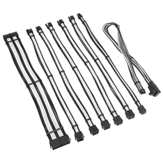 Kábel Kolink Core Pro fonott kábelhosszabbító kit 12V-2x6 Type 2 - Jet Black/Brilliant White Kábel Kolink Core Pro fonott kábelhosszabbító kit 12V-2x6 Type 2 - Jet Black/Brilliant White