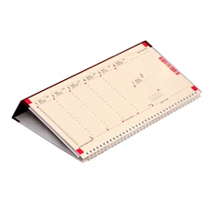 Kalendart 2024-es C050 jegyzettömbös fekvő fekete sárga papíros asztali naptár