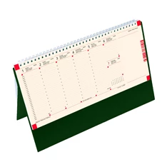 Kalendart 2024-es C051 jegyzettömbös zöld sárga papíros álló asztali naptár