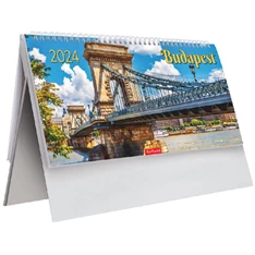 Kalendart 2024-es T063 Budapest álló papír asztali naptár