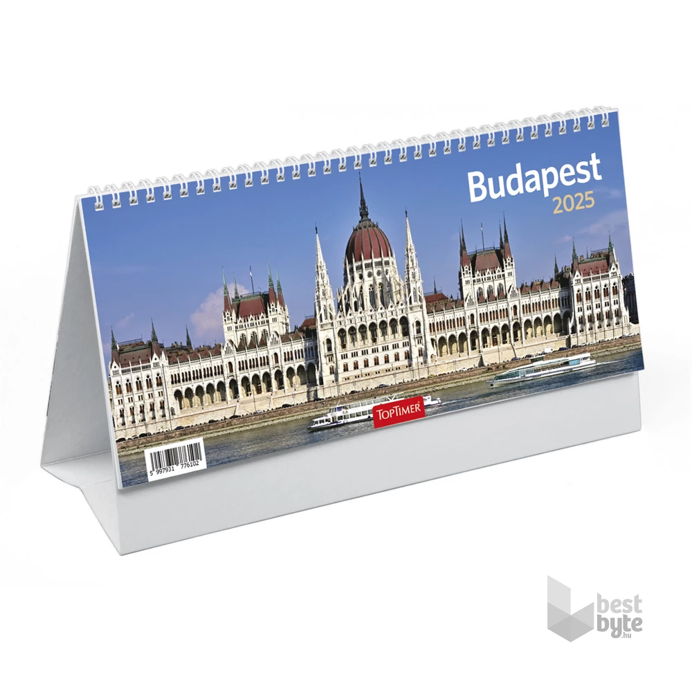 Kalendart 2025 T063 Budapest álló papír asztali naptár