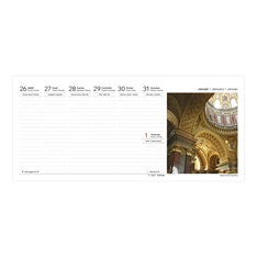 Kalendart 2026 T066 Budapest álló papír asztali naptár