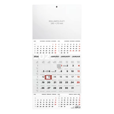 Kalendart 2026 T076 5 havi fej nélkül speditőr naptár