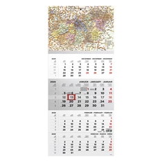 Kalendart 2026 T079 4 havi Magyarország térkép speditőrnaptár