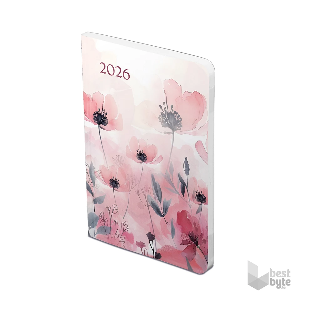 Kalendart Joy Flexi 2026 F012 B6 Pipacs heti beosztású naptár